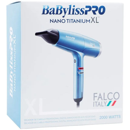 Secadora BaByliss Falco Titanium XL | 2000W | Motor AC | Tecnología Iónica | Titanio