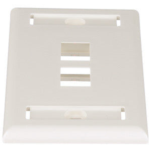 Panduit NK2FIWY Placa Frontal NetKey® de 2 Puertos, 1 Gang, Vertical, Off White