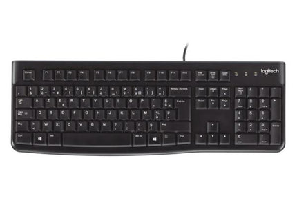 Teclado Logitech K120 | Alámbrico USB | Diseño Resistente | Inglés