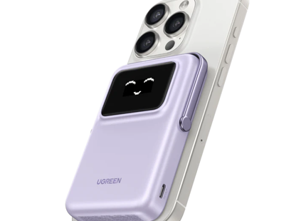 Power Bank UGREEN PB571 35606 | 5000mAh | Carga Inalámbrica Magnética Qi | USB-C | Display LED