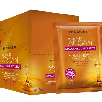 Mascarilla Reparadora con Argán Sachet 35g Placent Life | Para restaurar y suavizar el cabello seco o dañado