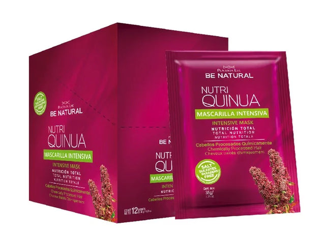 Mascarilla Intensiva Nutri Quinua Placent Life | 35g | Nutrición profunda para cabello seco o dañado