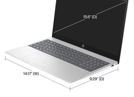 Laptop HP abierta mostrando grosor delgado y bisagras resistentes