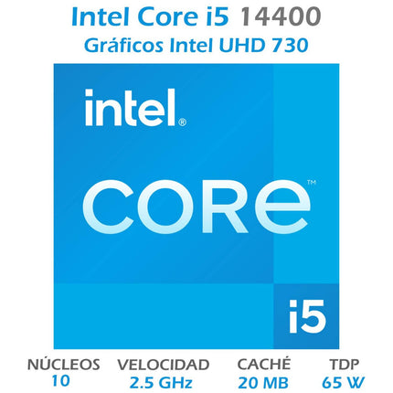 Procesador Intel Core i5-14400 | 14ª Gen | 2.5 GHz | 10 Núcleos | 20MB Caché | LGA 1700