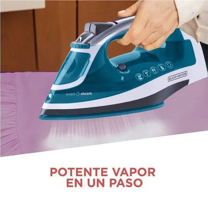 Plancha de Vapor Black+Decker Vitessa ICR1924 | 1200 W | Suela CeramicGlide | SmartSteam™ | Cable Retráctil