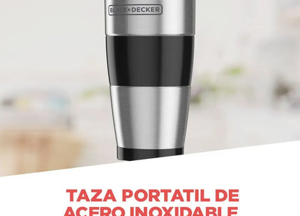 Cafetera Black+Decker CM0755S | 5 Tazas | 800 W | 4 en 1 (Mug/Taza/Carafe/Pour‑over) | Inox
