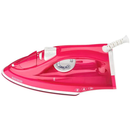 Plancha de Vapor Black+Decker IRBD302 | 1200 W | Suela TrueGlide Antiadherente | Golpe de Vapor | Auto‑clean