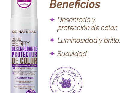Desenredante Blue Berry Placent Life | 50ml | Protección de color para cabello teñido