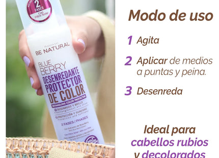 Desenredante Blue Berry Placent Life | 50ml | Protección de color para cabello teñido