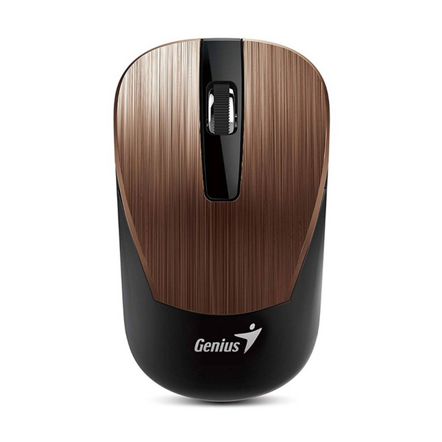 Mouse Genius RS2 NX-7015 | Inalámbrico con receptor USB | Sensor BlueEye 1200 DPI | Diseño ergonómico | Color Café