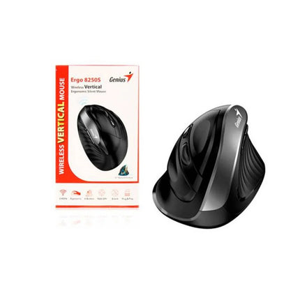 Mouse Genius RS2 Ergo 8250S | Inalámbrico | Receptor USB | 1600 DPI | Diseño Ergonómico | Negro