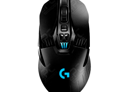 Mouse gaming Logitech G903 HERO RGB inalámbrico vista frontal con iluminación LED