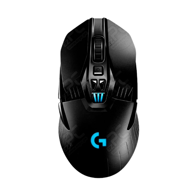 Mouse gaming Logitech G903 HERO RGB inalámbrico vista frontal con iluminación LED