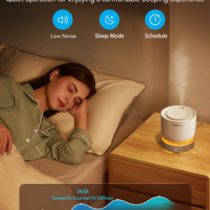 Difusor Aromático Smart con Luces RGBIC | Control Inteligente | Aromaterapia | Sincronización de Luces