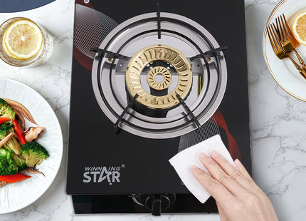 Winning Star cocina de gas 1 quemador vidrio negro, ST-9657