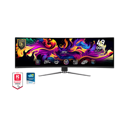 Monitor MSI MPG 491CQP QD-OLED | 49” | 5120 x 1440 | 144Hz | 0.03ms | VESA ClearMR 8000 | DisplayHDR | Negro