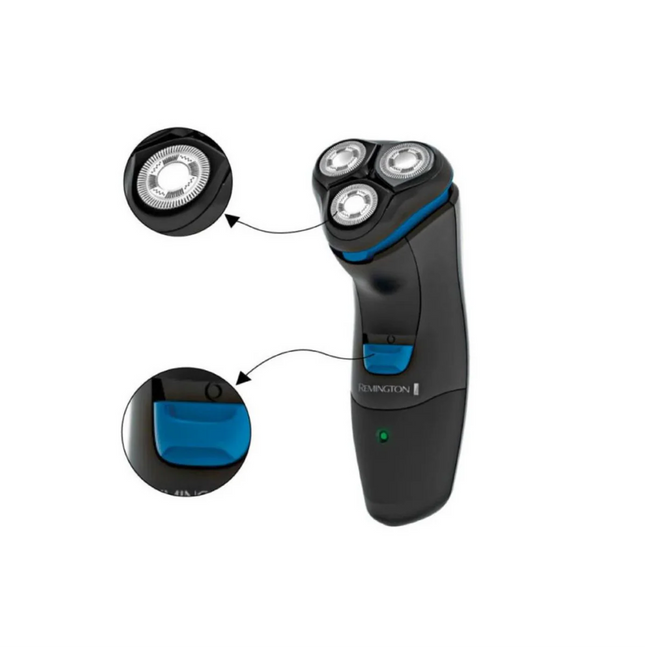 Afeitadora Eléctrica Rotativa Remington PR1335 (110) F | Barba | Cuchillas Dual Precision Plus | Cabezal Antimicrobiano | 40 Min Recargable