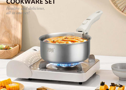 Set de Ollas Winning Star ST-5215, Aluminio, 10 Piezas