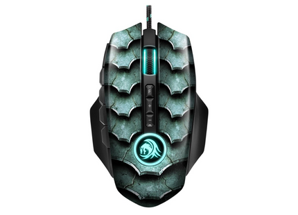 Mouse gaming Sharkoon Drakonia II RGB vista frontal con iluminación LED multicolor