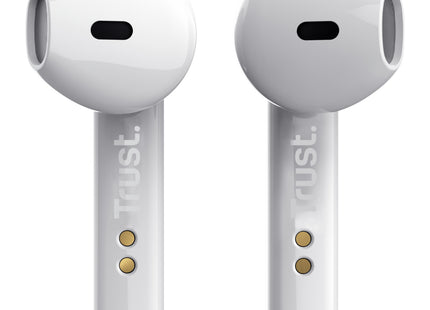 Audífonos Trust BT Control Táctil Blanco puerto de carga USB