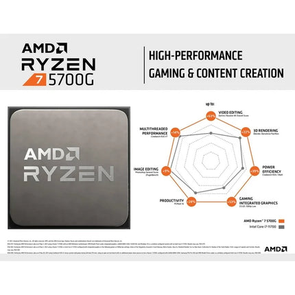Procesador AMD Ryzen 7 5700G | 5ª Gen | 3.8 GHz | AM4