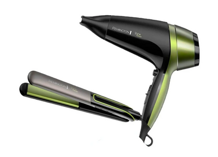 Combo Alisadora y Secador Remington S12A-D13A (110) F | Terapia de Aguacate | 2300W | Cerámica Iónica | Cuidado Antifrizz
