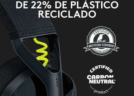 Headset Gaming Logitech G435 Lightspeed | Inalámbrico | Bluetooth + USB