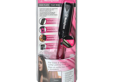 Plancha para Cabello Westinghouse WH1151 | Placas anchas de cerámica | Control de temperatura | Calentamiento rápido