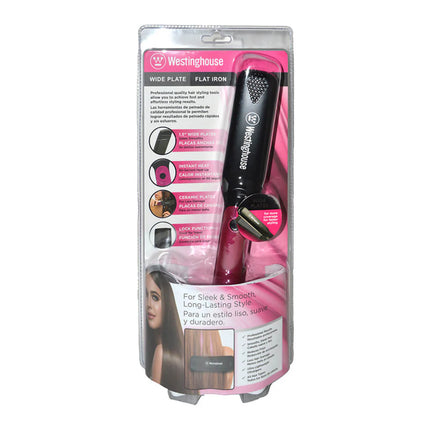 Plancha para Cabello Westinghouse WH1151 | Placas anchas de cerámica | Control de temperatura | Calentamiento rápido
