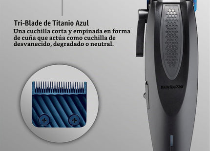 Barberology Cortadora ergonómica 8 guías, LithiumFX+ EDI