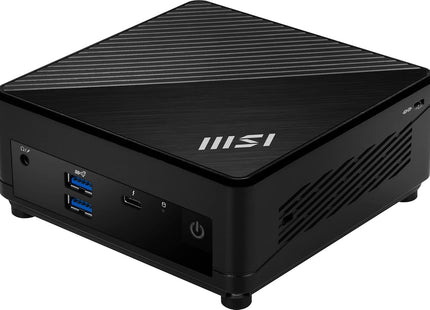 MSI Cubi 5 12M barebone vista lateral mostrando diseño compacto negro