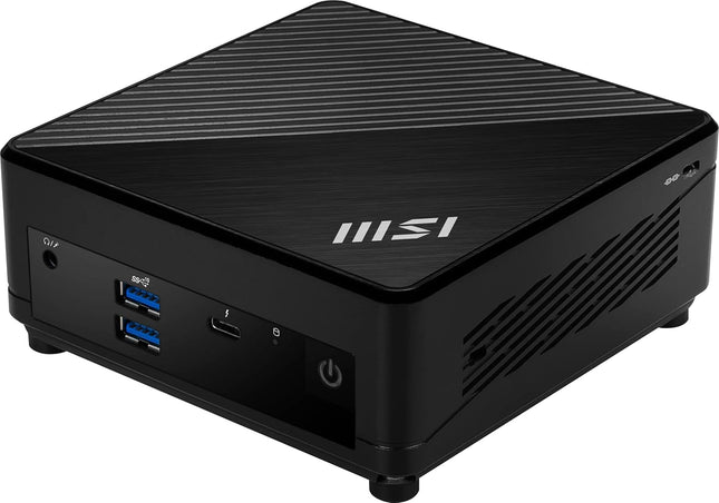 MSI Cubi 5 12M barebone vista lateral mostrando diseño compacto negro