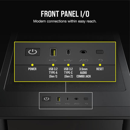Case Gaming Corsair 4000D RGB Airflow | ATX | Vidrio Templado | Malla Frontal | 3 Ventiladores RGB