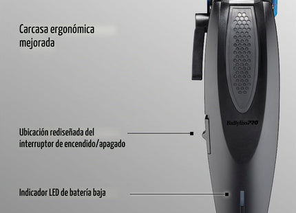 Barberology Cortadora ergonómica 8 guías, LithiumFX+ EDI