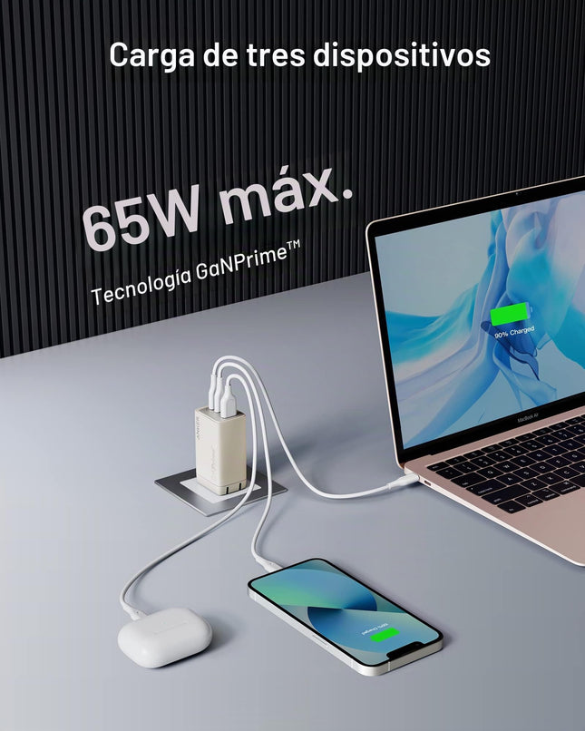 Anker Cargador de Pared 735 GaNPrime 65W Dorado, A2668