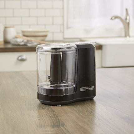 Procesador de Alimentos Black+Decker HC300B | 3 Tazas | 175 W | Cuchilla de Acero Inoxidable | One‑Touch