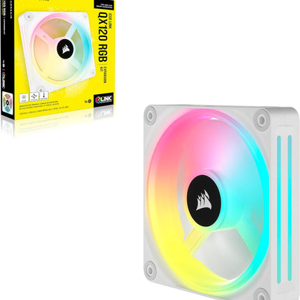 Abanico Corsair QX140 RGB White | 140mm | PWM | Iluminación iCUE LINK