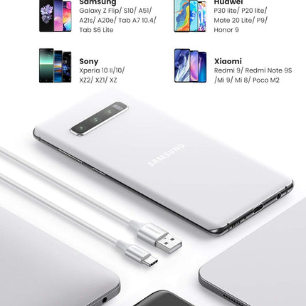 Cable UGREEN US288 USB-A 2.0 a USB-C | 1 Metro |Blanco