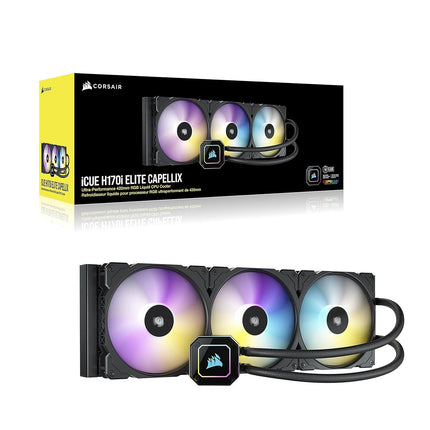 Enfriamiento Líquido Corsair iCUE H170i Elite LCD | 420mm | RGB | Pantalla LCD | CW-9060063-WW