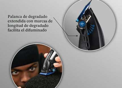 Barberology Cortadora ergonómica 8 guías, LithiumFX+ EDI