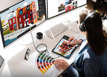 Vista lateral del cable USB-C a HDMI UGREEN mostrando diseño ergonómico