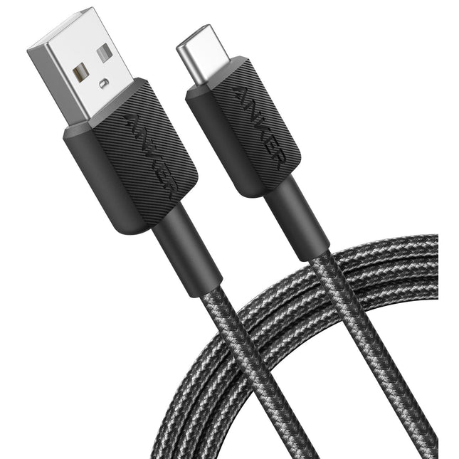 Anker Cable 322 USB-A a USB-C Trenzado 1.8 m Negro, A81H6H11