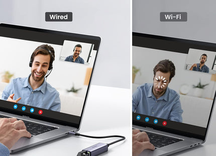 Adaptador UGREEN CM199 | USB-C a Ethernet | 10/100/1000Mbps | Gigabit | Gris