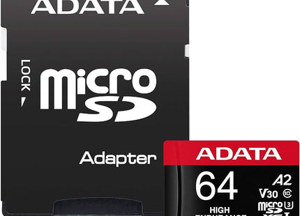 Memoria Micro SDXC ADATA Premier | 64GB | UHS-I U3 V30 | 100/80MB/s | AUSDX64GUI3V30SHA2-RA1 | Para Videovigilancia