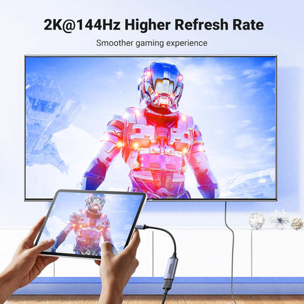 Adaptador UGREEN CM297 USB-C a HDMI | Resolución 4K | Plug & Play | Plateado