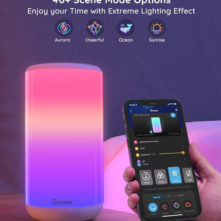 Lámpara de Mesa Govee Aura Smart Table Lamp H6052 | RGBWW | Control por App y Voz