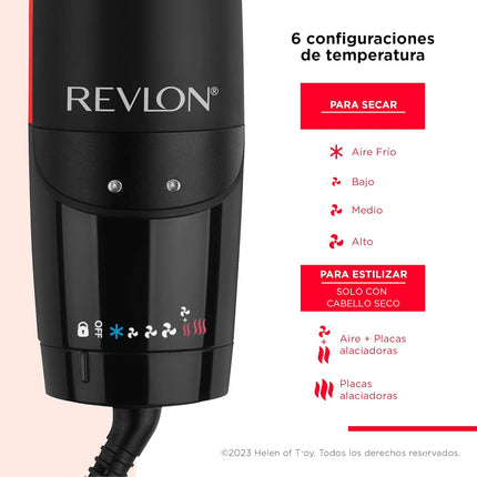 Plancha-Secadora One Step Revlon | Para alisar y secar en un solo paso con volumen y brillo