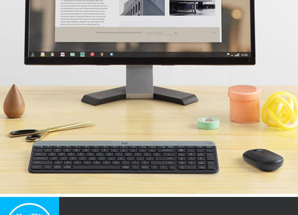 Teclado y Mouse Logitech MK470 | Inalámbrico | Diseño Ultra Delgado | Inglés