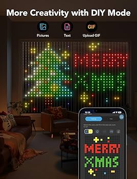 Cortina de Luces Govee H70B3 Curtain Lights 2 | 1.5m x 2m | RGBIC | Bluetooth y WiFi | H70B31A1