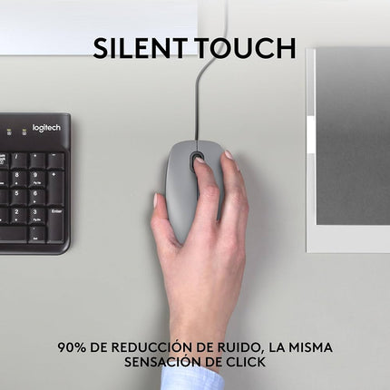 Mouse Logitech M110 | Alámbrico | Diseño Ergonómico | Receptor USB